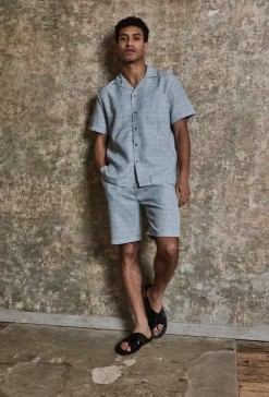 Ensemble uni chemise manches courtes short