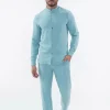 Ensemble uni chemise manches courtes pantalon