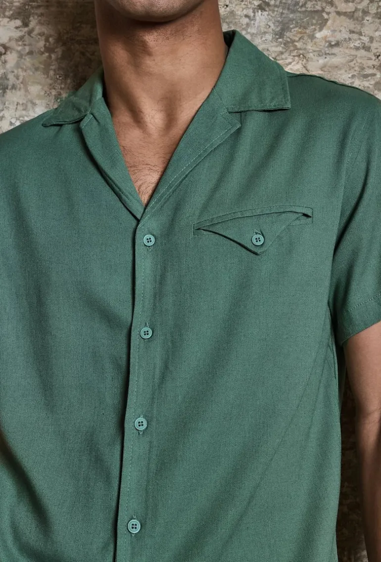 Ensemble uni chemise manches courtes short
