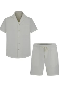 Ensemble uni chemise manches courtes short