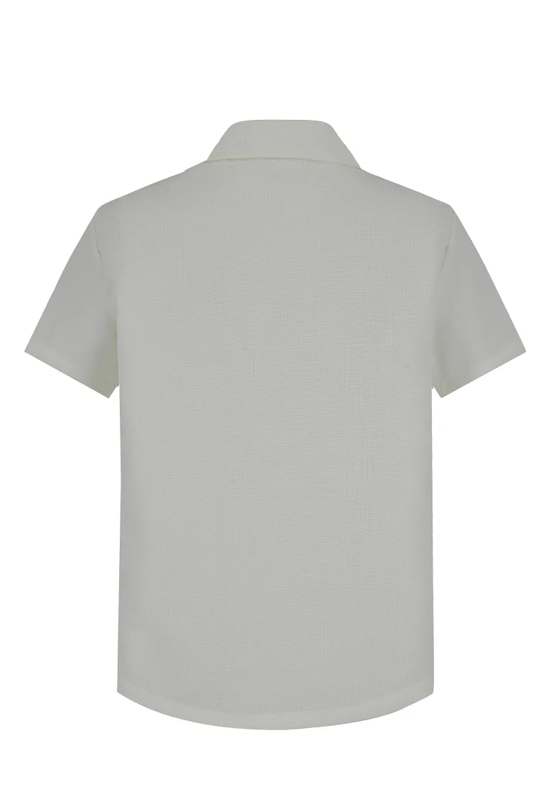 Ensemble uni chemise manches courtes short