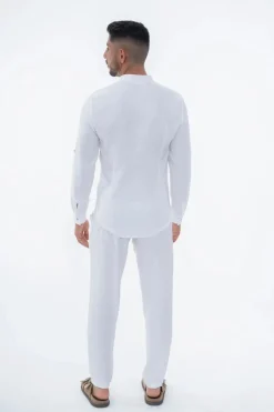 Ensemble uni chemise manches courtes pantalon