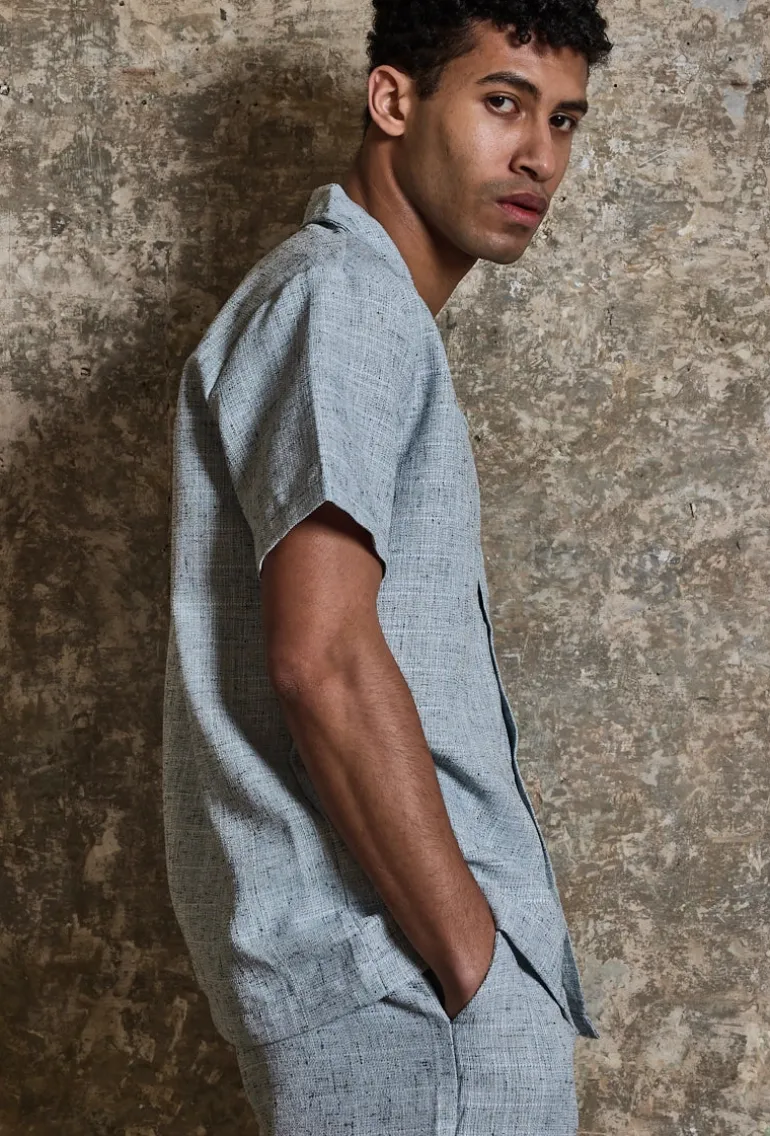 Ensemble uni chemise manches courtes short