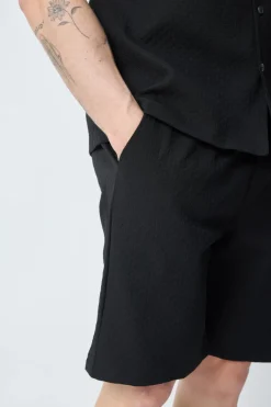 Ensemble uni chemise manches courtes short