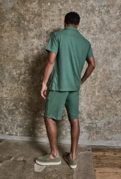Ensemble uni chemise manches courtes short