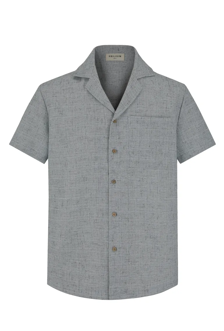 Ensemble uni chemise manches courtes short