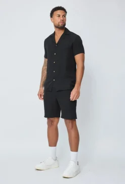 Ensemble uni chemise short