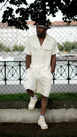 Ensemble uni détente chemise short