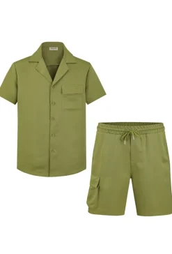 Ensemble uni détente chemise short