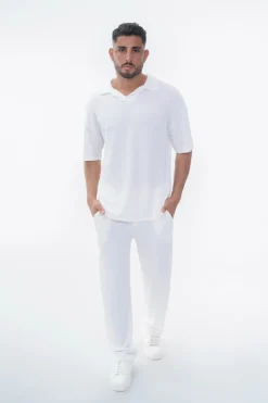 Ensemble uni plissé t-shirt pantalon