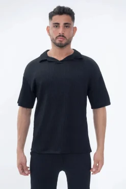 Ensemble uni plissé t-shirt pantalon