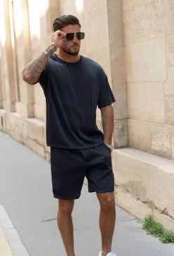 Ensemble uni plissé tshirt & short