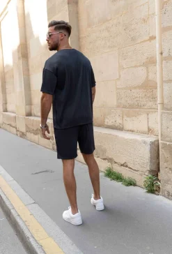 Ensemble uni plissé tshirt & short