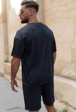 Ensemble uni plissé tshirt & short