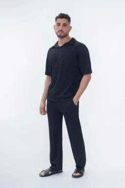Ensemble uni plissé t-shirt pantalon