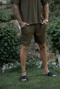Ensemble uni plissé tshirt & short