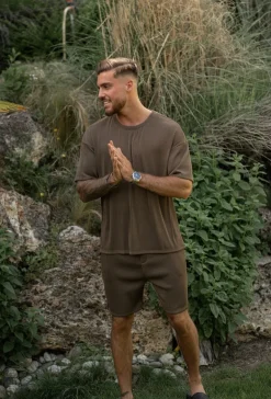 Ensemble uni plissé tshirt & short
