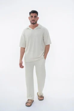 Ensemble uni plissé t-shirt pantalon