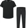 Ensemble uni polo manches courtes pantalon