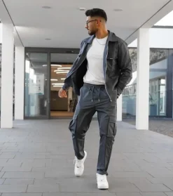 Ensemble uni veste cargo