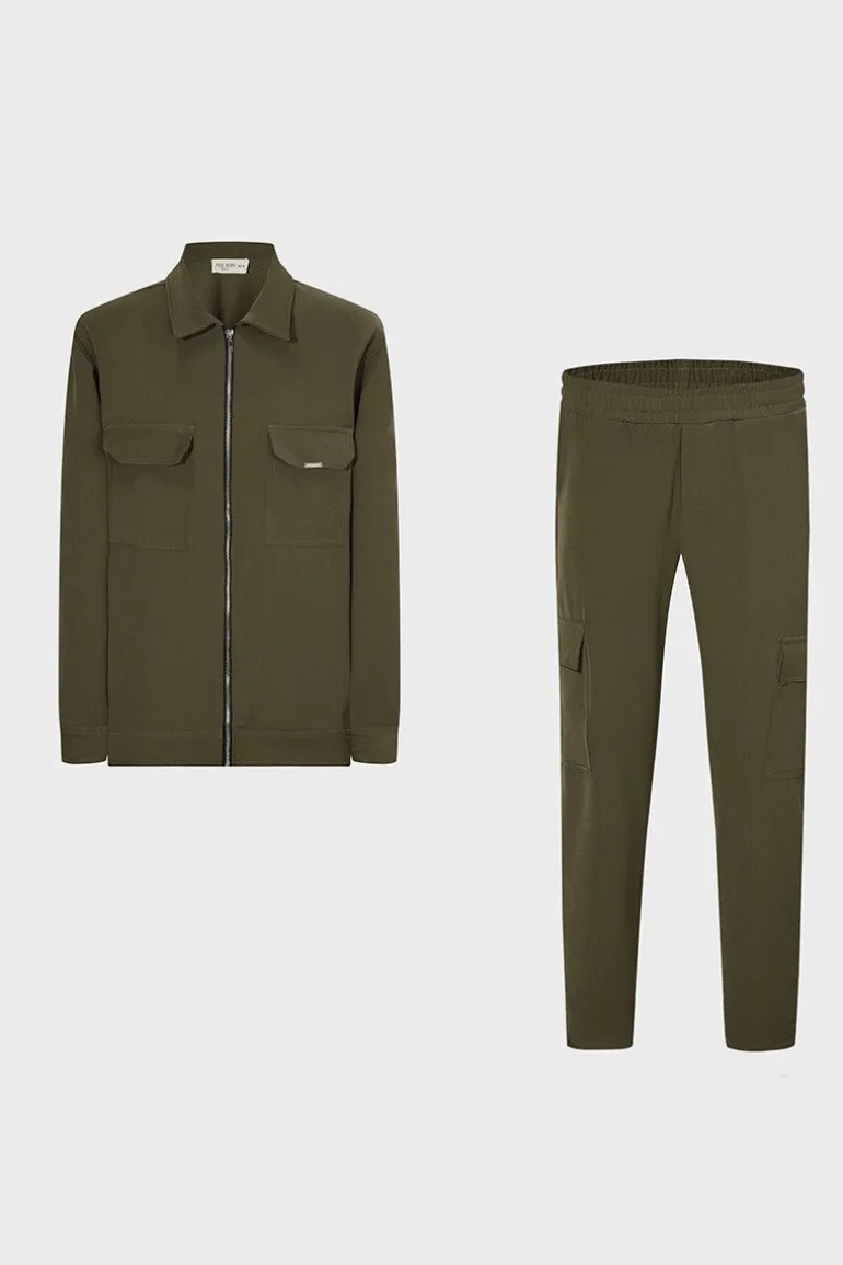 Ensemble uni veste pantalon cargo