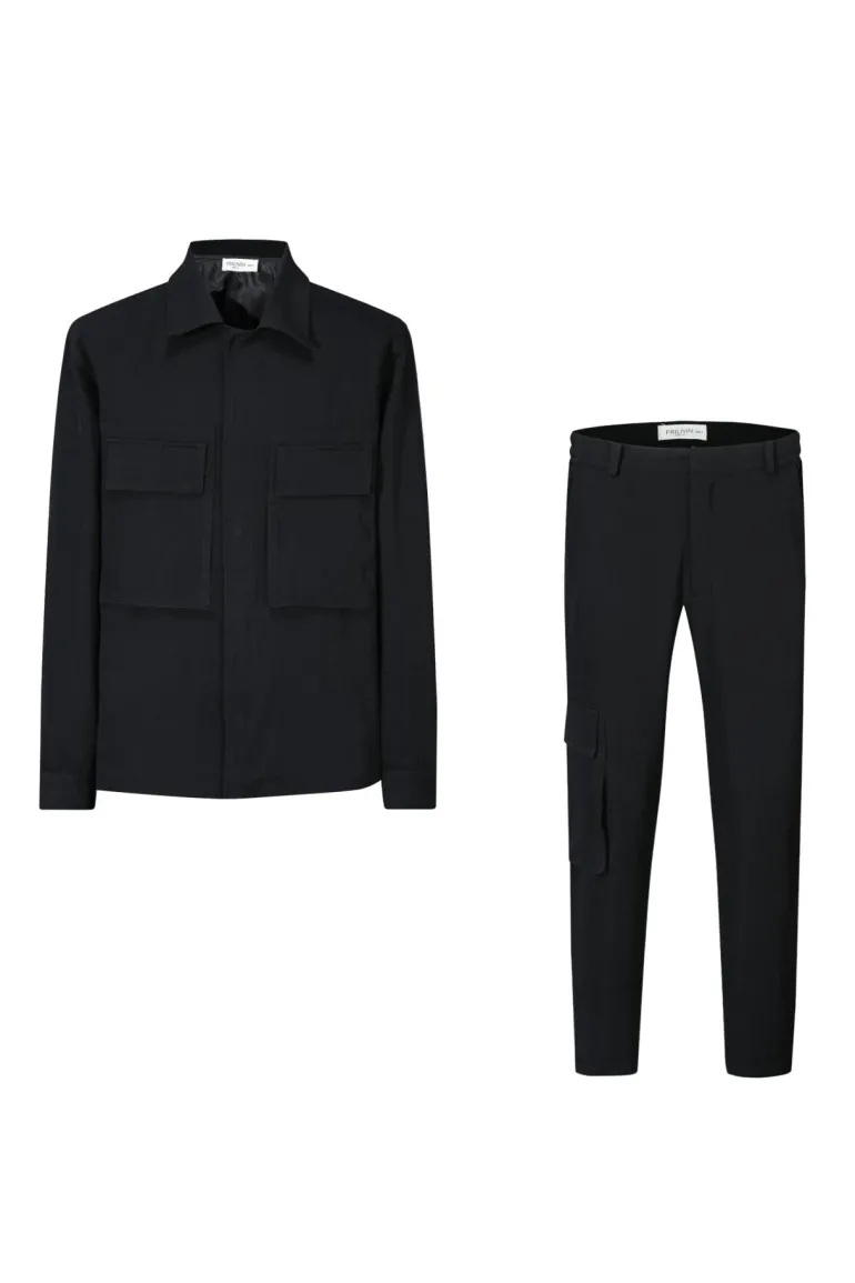 Ensemble uni veste pantalon cargo
