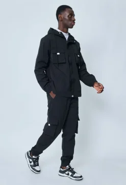 Ensemble utillity veste pantalon cargo