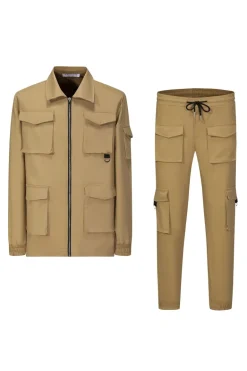 Ensemble utillity veste pantalon cargo