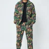 Ensemble veste et pantalon fleurie
