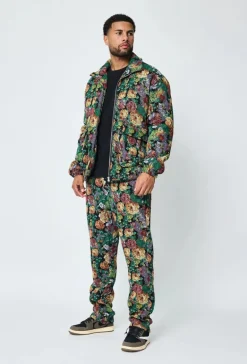 Ensemble veste et pantalon fleurie