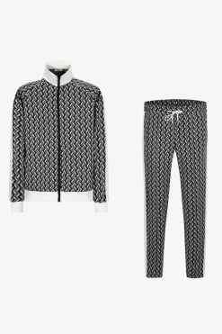 Ensemble veste et pantalon à imprimé graphique