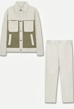 Ensemble veste et pantalon bi couleur