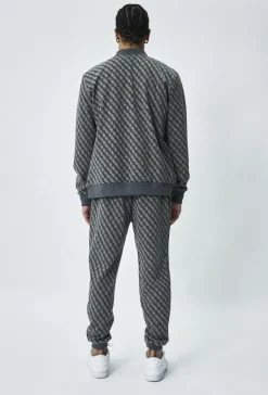 Ensemble veste et pantalon à imprimé chaine graphique