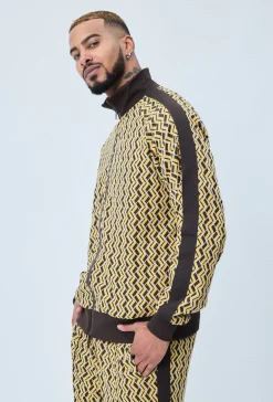 Ensemble veste et pantalon à imprimé graphique