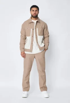 Ensemble veste et pantalon bi couleur
