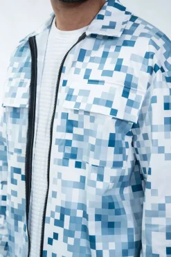 Ensemble veste et pantalon à motifs géométrique