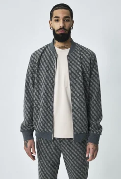Ensemble veste et pantalon à imprimé chaine graphique