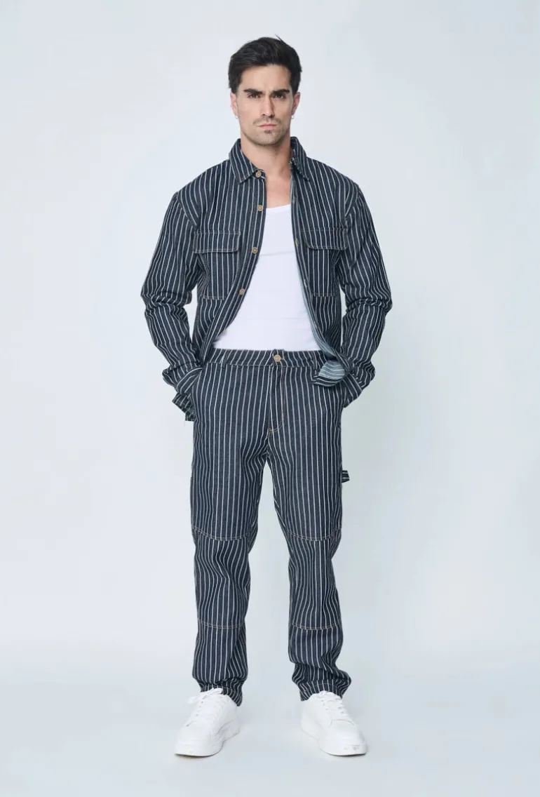 Ensemble veste et pantalon à rayures