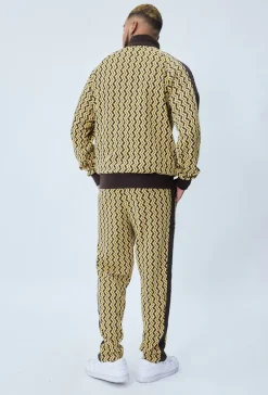 Ensemble veste et pantalon à imprimé graphique