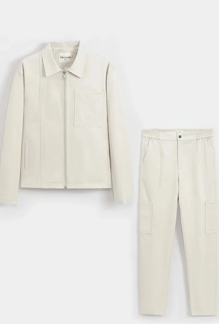 Ensemble veste et pantalon à poche uni