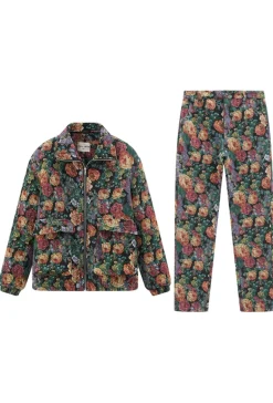 Ensemble veste et pantalon fleurie