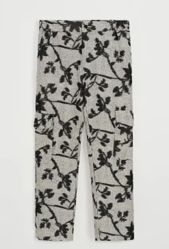 Ensemble veste pantalon à motif feuillage