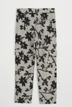 Ensemble veste pantalon à motif feuillage