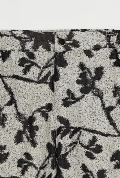 Ensemble veste pantalon à motif feuillage