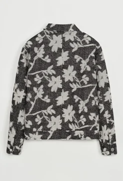 Ensemble veste pantalon à motif feuillage