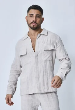 Ensemble veste pantalon effet froissé