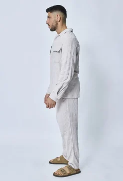 Ensemble veste pantalon effet froissé