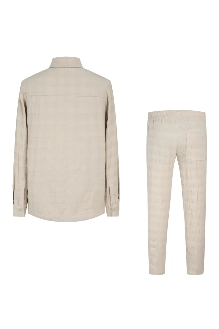 Ensemble veste pantalon effet froissé