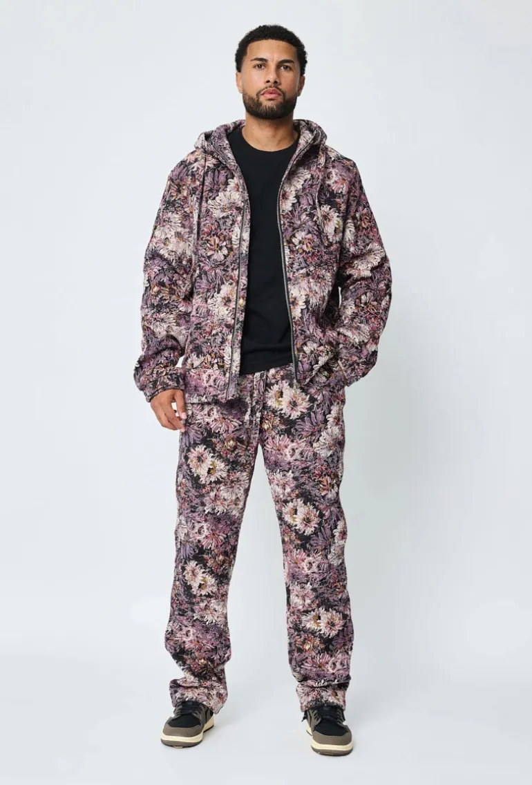 Ensemble veste pantalon fleurie