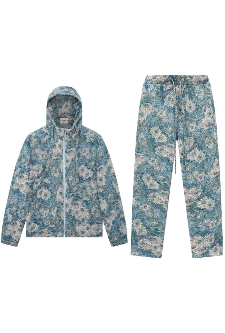 Ensemble veste pantalon fleurie